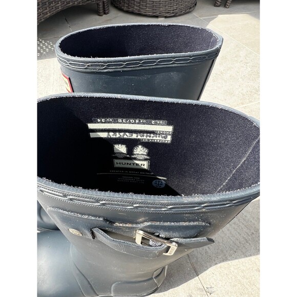 Hunter Kids Navy Blue Boots - Picture 6 of 8